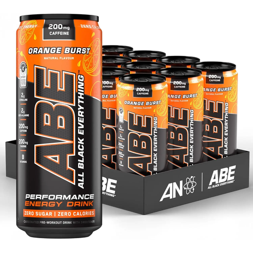 Applied Nutrition ABE Energy Drink Orange Burst Flavour - 12 x 330ml