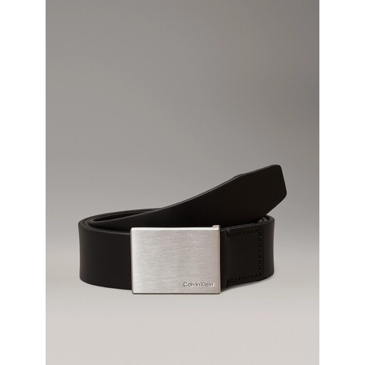 Calvin Klein Formal Plaque Belt 3.5CM Black Men 80