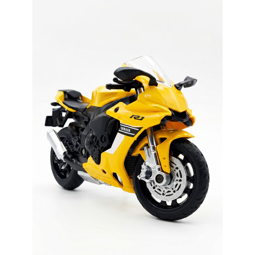 CCA 1:18 Yamaha YZF-R1 Motorcycle (Yellow)