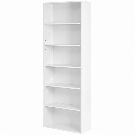 Ochama Cloud White 6-Tier Open Bookcase – 24 x 60 x 178.5 cm