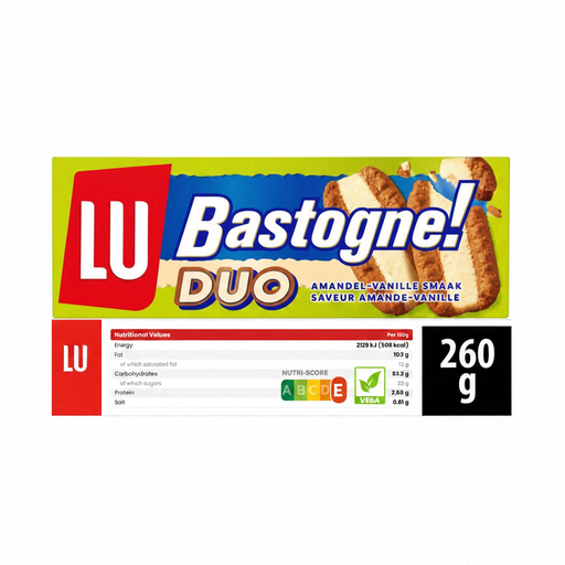 Lu Bastogne Duo Almond-Vanilla Cookies - 260 g
