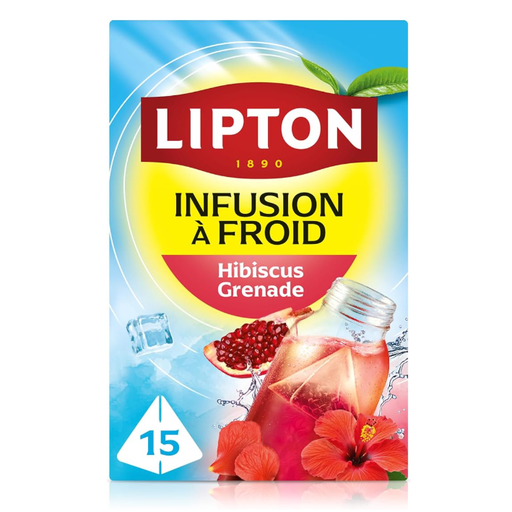Lipton Cold Brew Hibiscus and Pomegranate, box of 15 tea bags