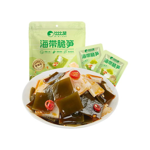 BIBIZAN Seaweed & Bamboo Snack, Spicy Flavor, 200g