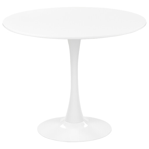 Beliani Runder Esstisch ⌀ 90 cm Weiß BOCA