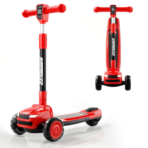 Neuleb 3 Wheel Kick Scooter for Kids with Light-Up Wheels