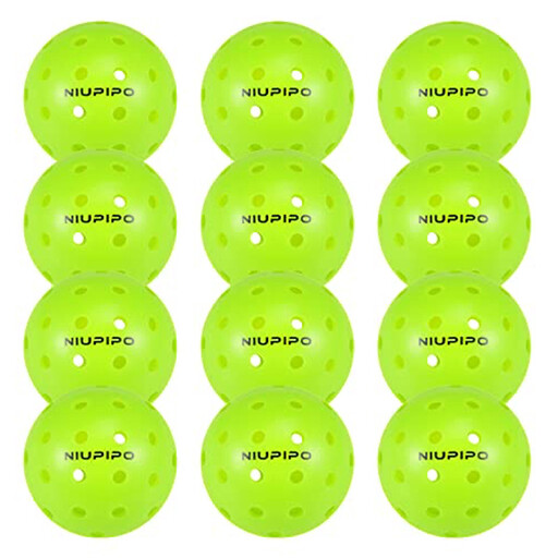 NIUPIPO pack of 12 outdoor pickleballs
