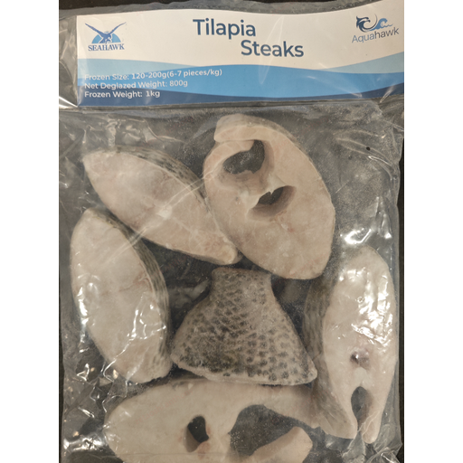 Aqua Hawk Tilapia Steaks, 6/7 Steaks, 800g Net