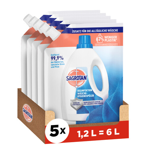 Sagrotan Laundry Hygiene Rinse Sky Fresh Refill 5x1.2L