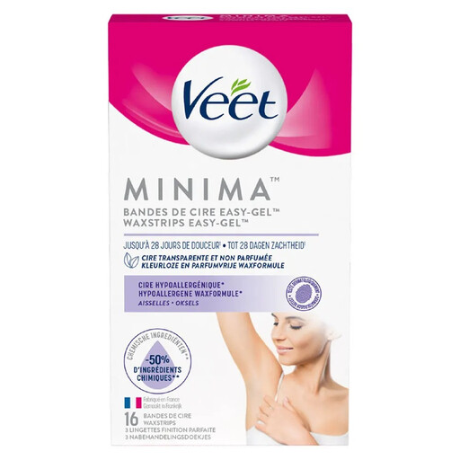VEET Wax Strips Pure Underarms SENSITIVE SKIN Pack of 16