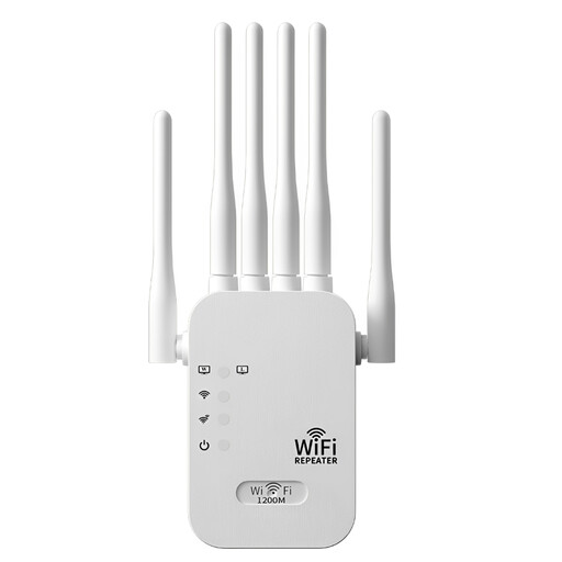 双频 Wi-Fi 扩展器，6 根外置天线，美规插头