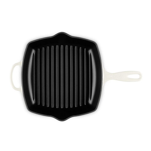 Le Creuset Signature Square Grill Pan 26 cm Meringue