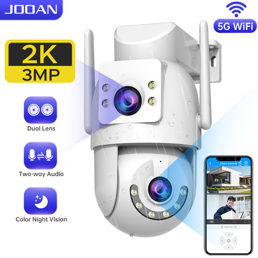 JOOAN Outdoor Security Camera HD 2K Dual Lens