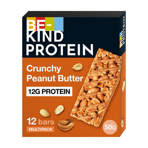 BE-KIND Protein Crunchy Peanut Butter，12 × 50 g