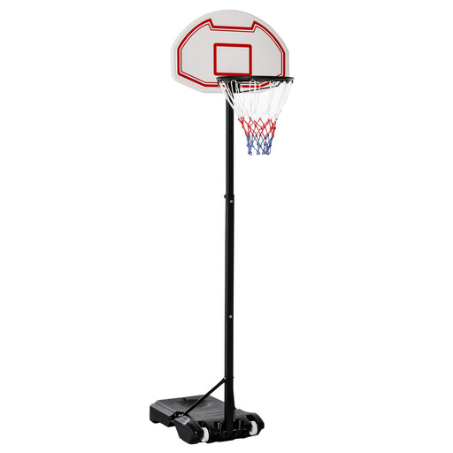Basketball Stand with Wheels, Adjustable Rim Height