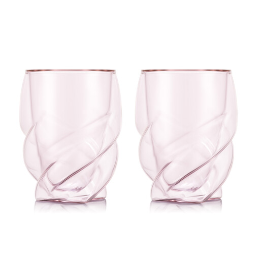 Bodum PAVINA PARIS Double Walled Glasses - 270ml, Transparent Pink