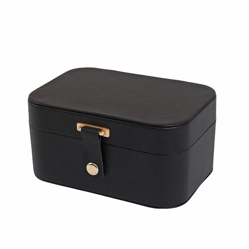 JORDAN&JUDY Multi-Layer Jewelry Box Small Earring Box - 2 Layer Black