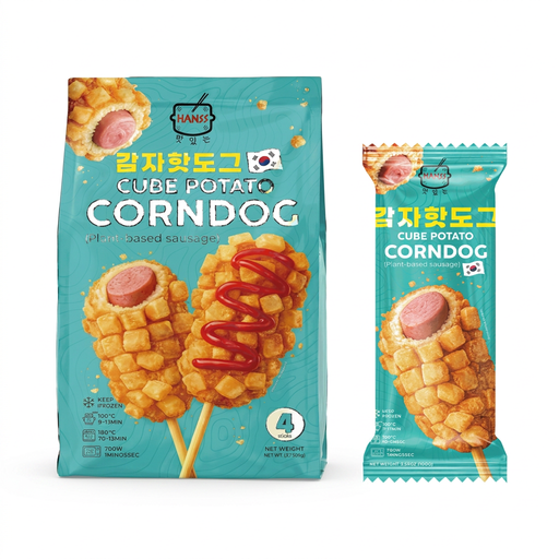 HANSS Cube Potato Corn Dog Plant-Based Sausage