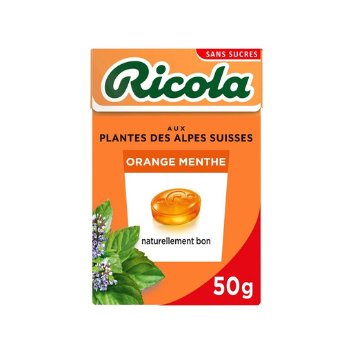 RICOLA Orange Mint Sugar-Free Herbal Drops 50 g