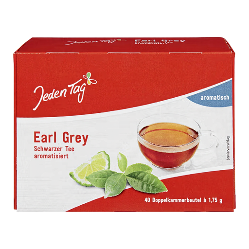 Jeden Tag Earl Grey Schwarzer Tee Aromatisiert 40x1.75g