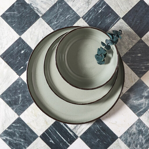 Grès du Temps 12-Piece Dinnerware Set - Green