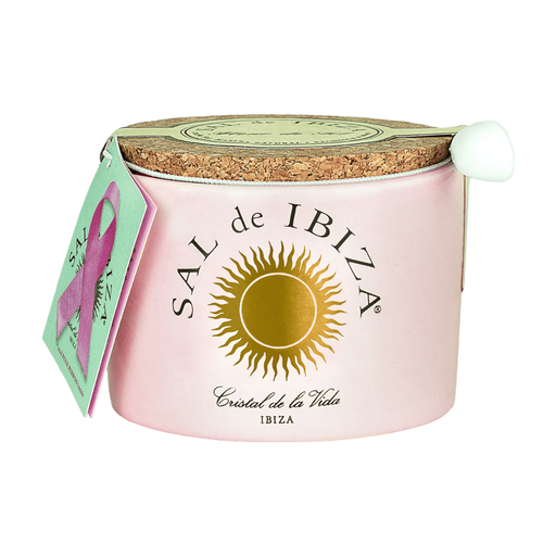 SAL DE IBIZA Flower of Salt of Ibiza, ceramic jar, "La Vie en Rose" edition, 140g