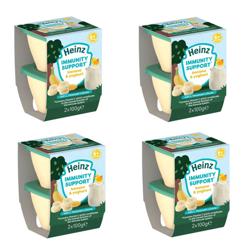 Heinz Banana & Yoghurt Pot 6+ Months, bundle of 4 packs of 2 x 100g