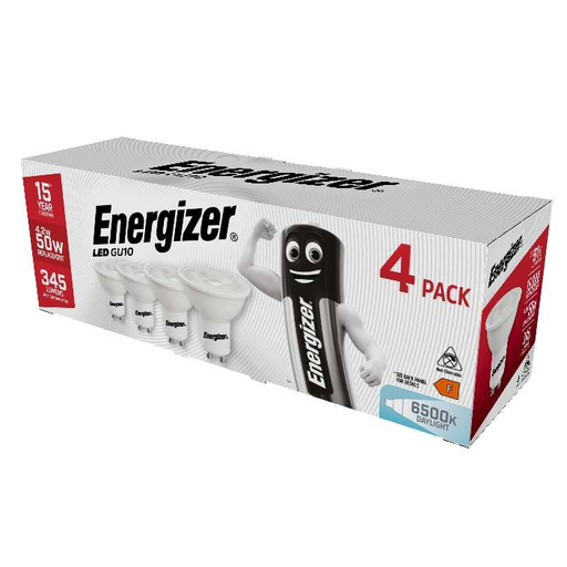 Energizer LED Spotlight GU10 Daylight 50W Non-Dimmable 4 Pack