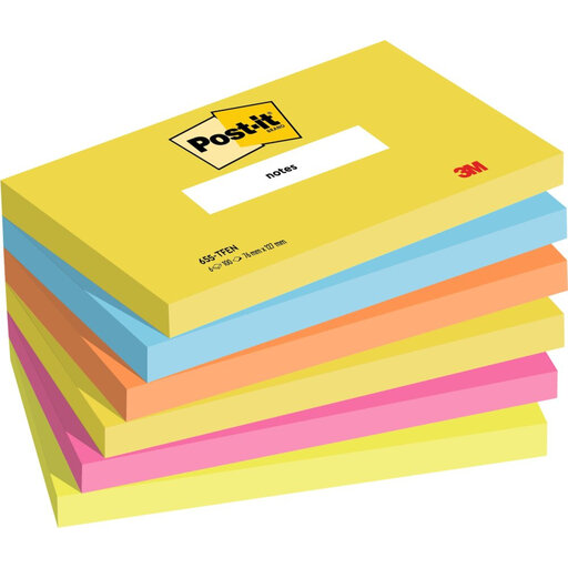 Post-It Notes Energetic Colours 76x127mm, Pack of 6