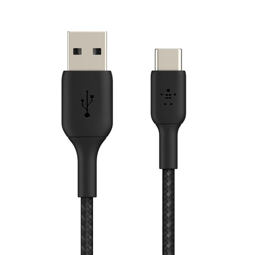 C?ble tressé USB-A vers USB-C Belkin 3 m - noir