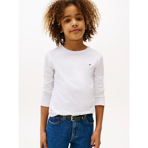 Tommy Hilfiger Boys Basic CN Knit L/S Bright White 5
