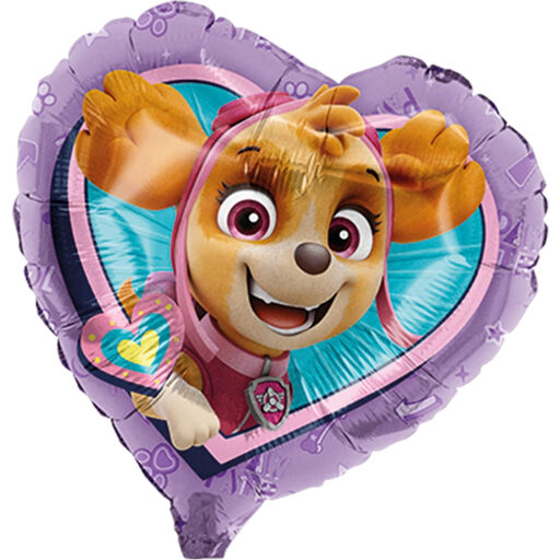 Paw Patrol Skye Herz Folienballon, Lila, ? 45 cm, M?dchen Geburtstag