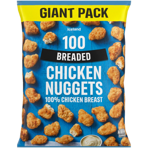 Iceland 100 Pack Breaded Chicken Nuggets 1.4kg
