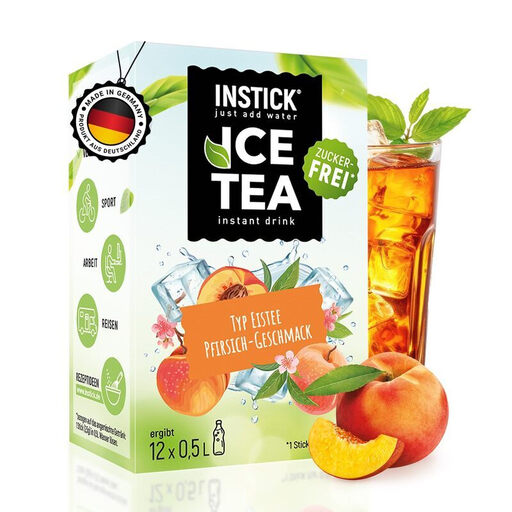 INSTICK just add water sugar-free instant drink (peach iced tea)