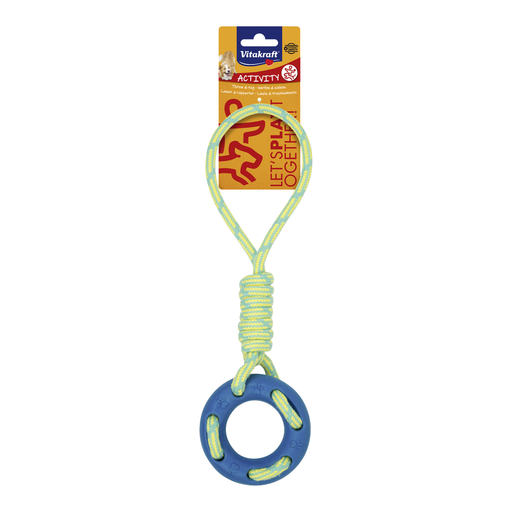 Vitakraft Rubber Ring with Rope for Dogs