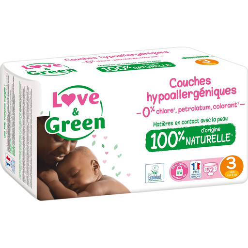 LOVE AND GREEN eco-friendly nappies size 3