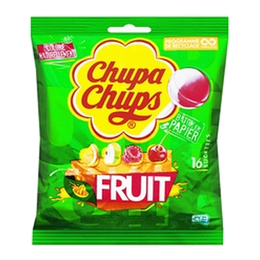 CHUPA CHUPS Classic Assorted Fruit Flavors Lollipops Bag 192g