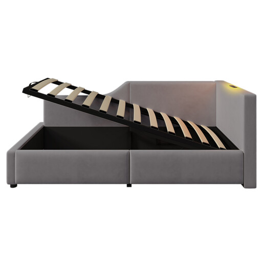 URBAN MEUBLE Velvet Daybed 90x200cm with Hydraulic Storage