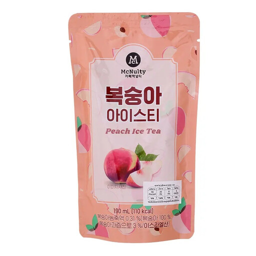Can of McNulty Peach Ice Tea
