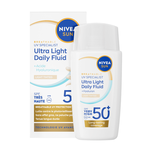 NIVEA SUN UV Face Ultra Light Face Sunscreen - Light Tinted