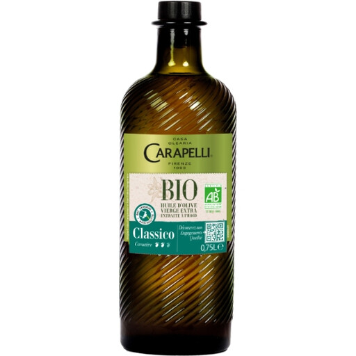 75 cl bottle of Carapelli organic olive oil