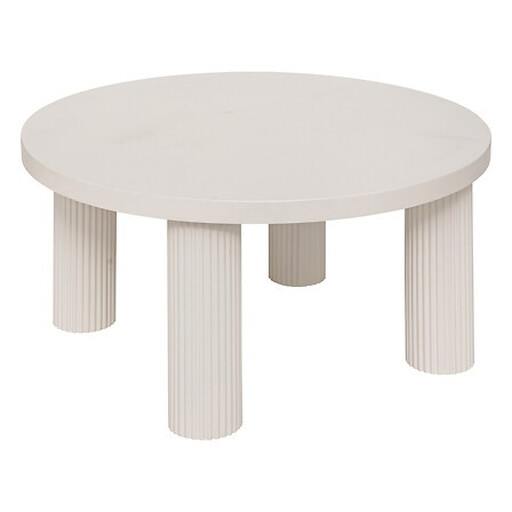 5five TELLA Cream Coffee Table 70 cm Diameter Ivory
