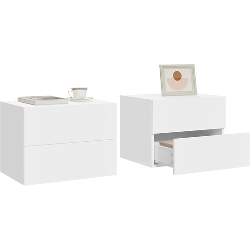 Woltu Set of 2 Wall-Mounted Bedside Tables With Drawer