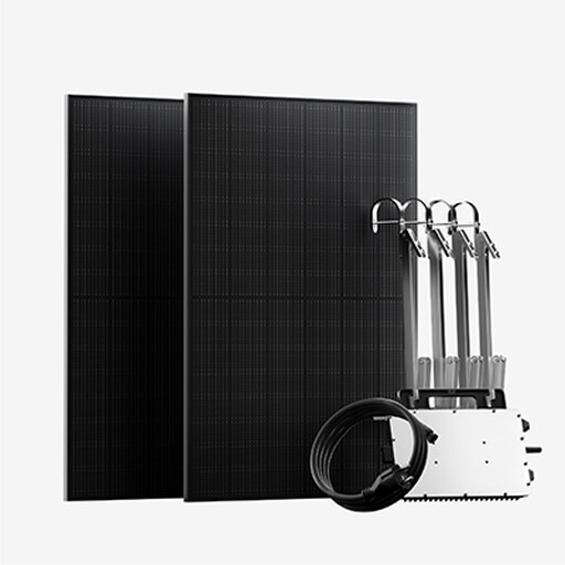SKYWORTH 900W Balcony Solar Kit with Mounting System, 2×450W Solar Panels & 800W Microinverter