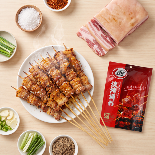 Barbecue Raw Natural Pork Belly with Skin 600g