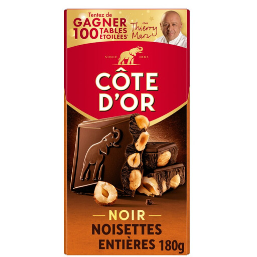 Cote D'or Dark Chocolate Bar with Hazelnuts 180 g