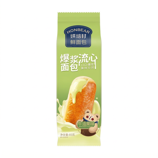Bakery Village Explosion-Style Lava-Filled Bread with Avocado Flavor