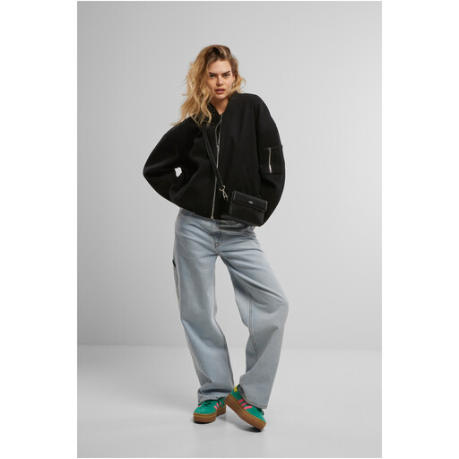 Urban Classics Ladies Faux Wool Bomber Jacket