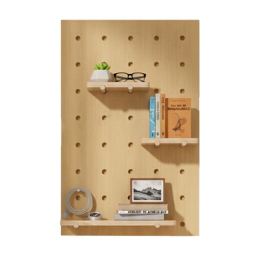 JORDAN&JUDY Solid Wood Pegboard Organizer