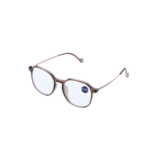 Vollrand Lesebrille +4,0 dpt in Transparent-Braun