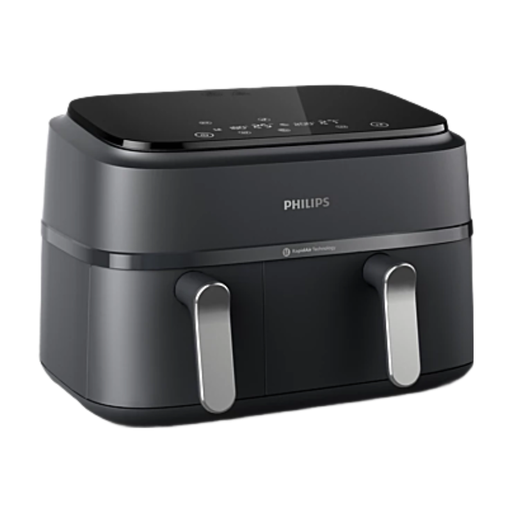 Philips NA351/00 Airfryer double basket Black/Silver Series 3000 9L